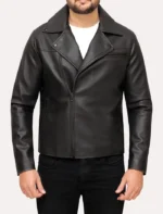Men’s Nick Classic Black Moto Leather Jacket