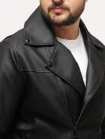 Men’s Nick Classic Black Moto Leather Jacket