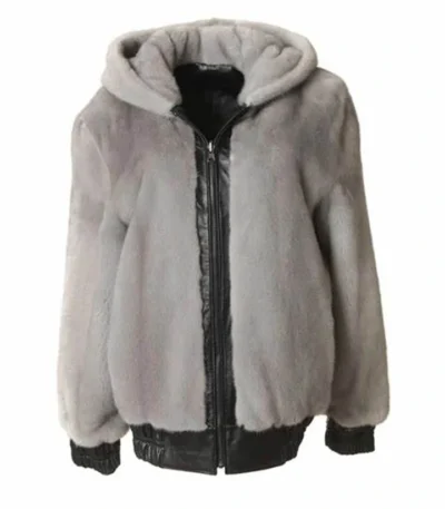 Mens and Womens Mink Fur Bomber Jacket