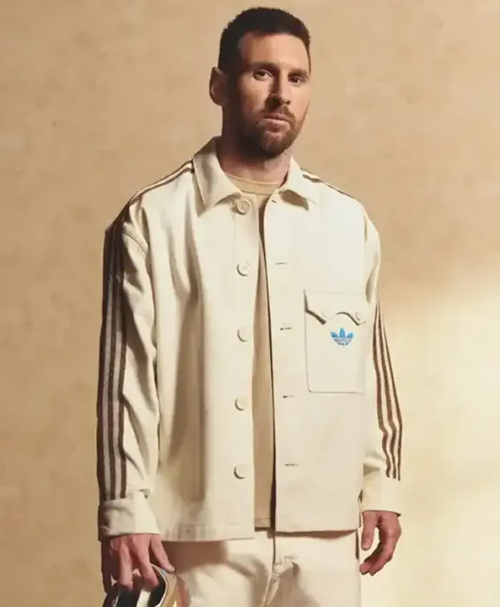 Messi Adidas Cream Track Jacket Messi Adidas Cream Track Jacket