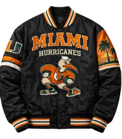 Miami Hurricanes 90’s Applique Patches Jacket
