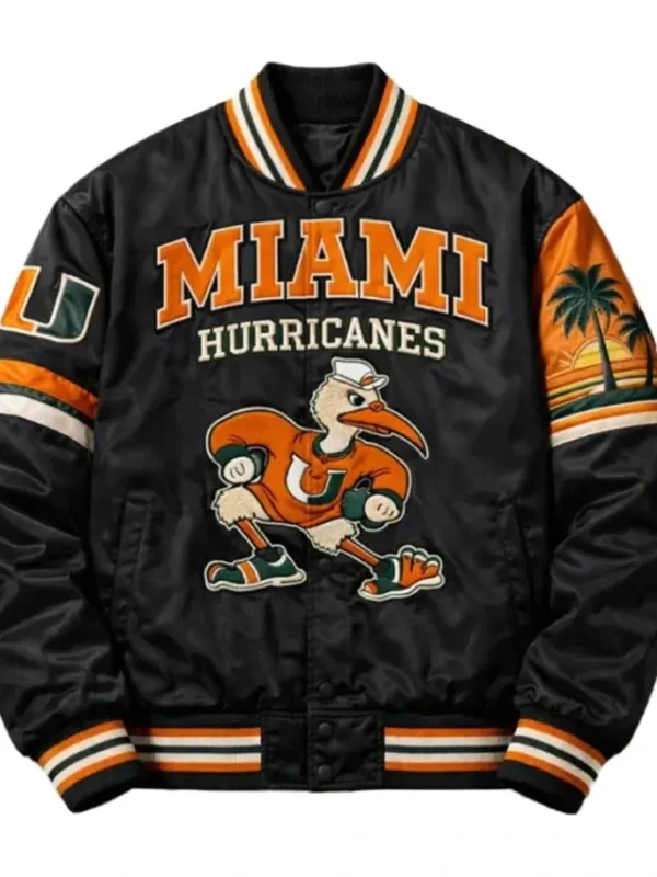 Miami Hurricanes 90’s Applique Patches Jacket