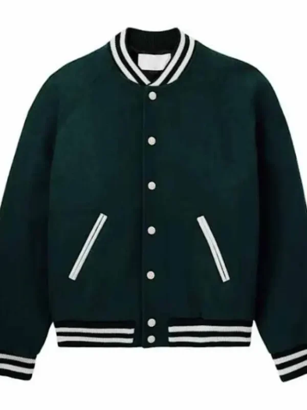 The Voice S29 Michael Buble Green Varsity Jacket