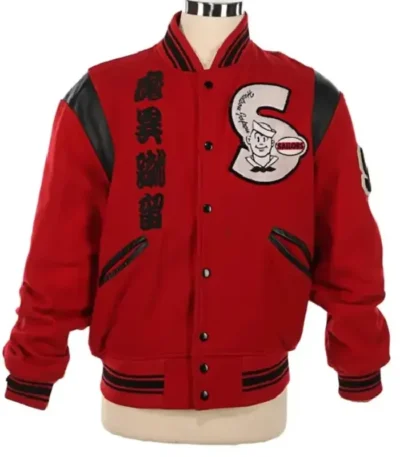 Michael Jackson Sailors Red Varsity Jacket