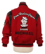 Michael Jackson Sailors Red Varsity Jacket