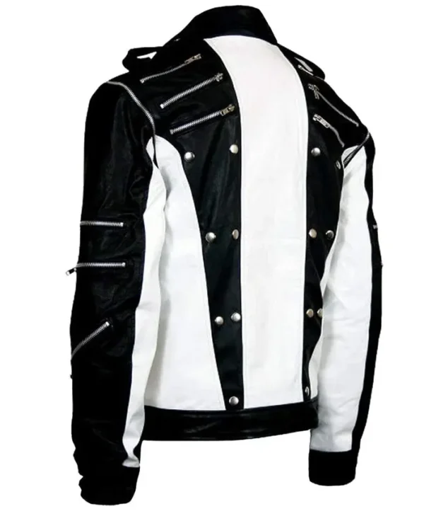 MJ Thriller Black and White Leather Jacket