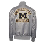 University of Michigan Gray Satin Jacket