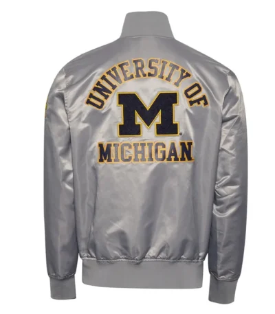University of Michigan Gray Satin Jacket