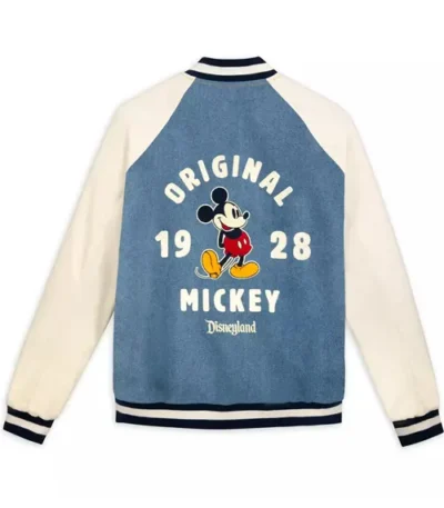 Mickey Mouse Denim Varsity Jacket