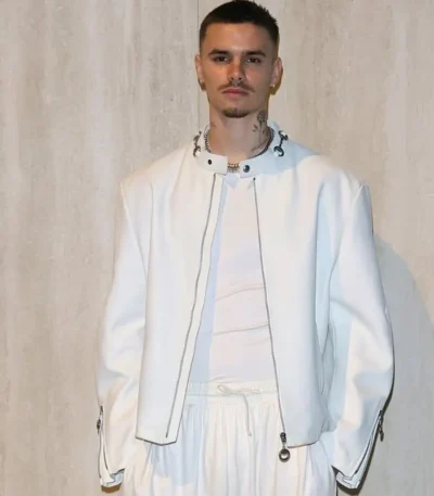 Fashion Week 2026 Romeo Beckham Leather Jacket