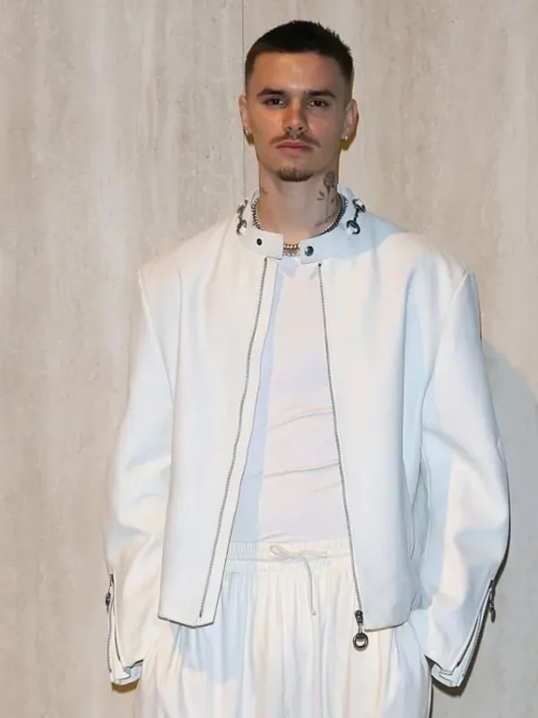 Fashion Week 2026 Romeo Beckham Leather Jacket