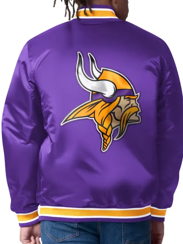 Minnesota Vikings Closer Purple-Gold Satin Jacket
