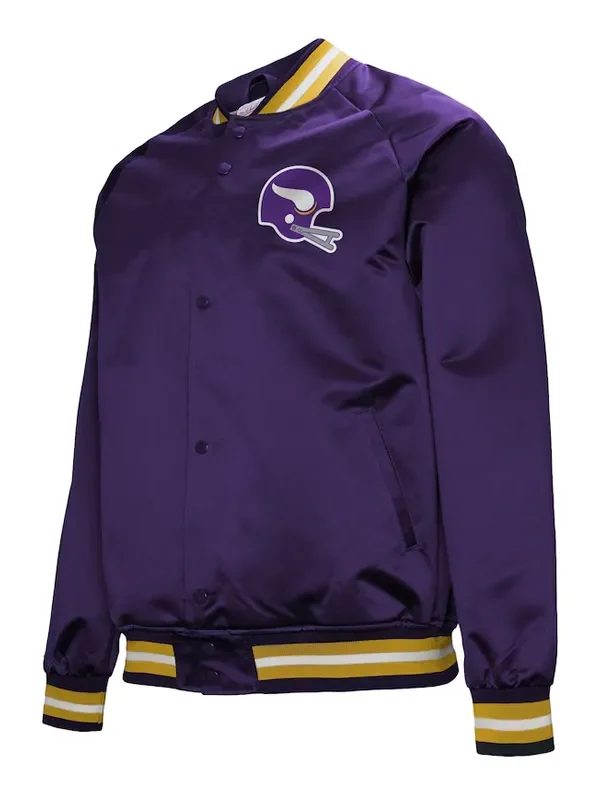 Minnesota Vikings Double Down Purple Satin Jacket