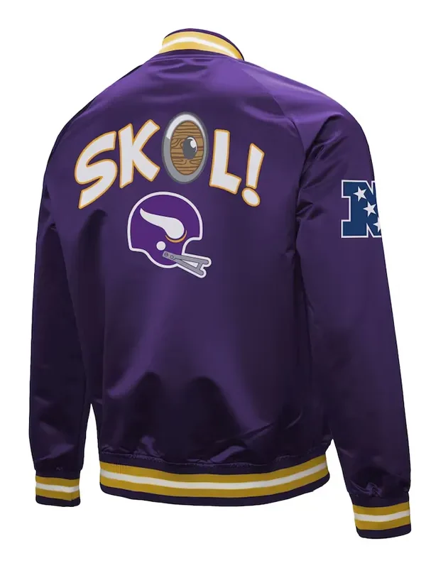 Minnesota Vikings Double Down Purple Satin Jacket