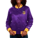 Minnesota Vikings Full Count Purple Satin Jacket