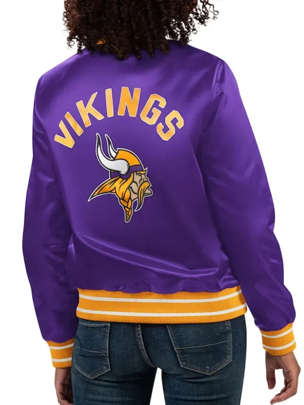 Minnesota Vikings Full Count Purple Satin Jacket