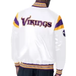Minnesota Vikings Midweight White Satin Jacket