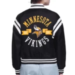 Minnesota Vikings Printed Logo Varsity Satin Jacket