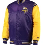Minnesota Vikings Starter Satin Purple and Yellow Jacket