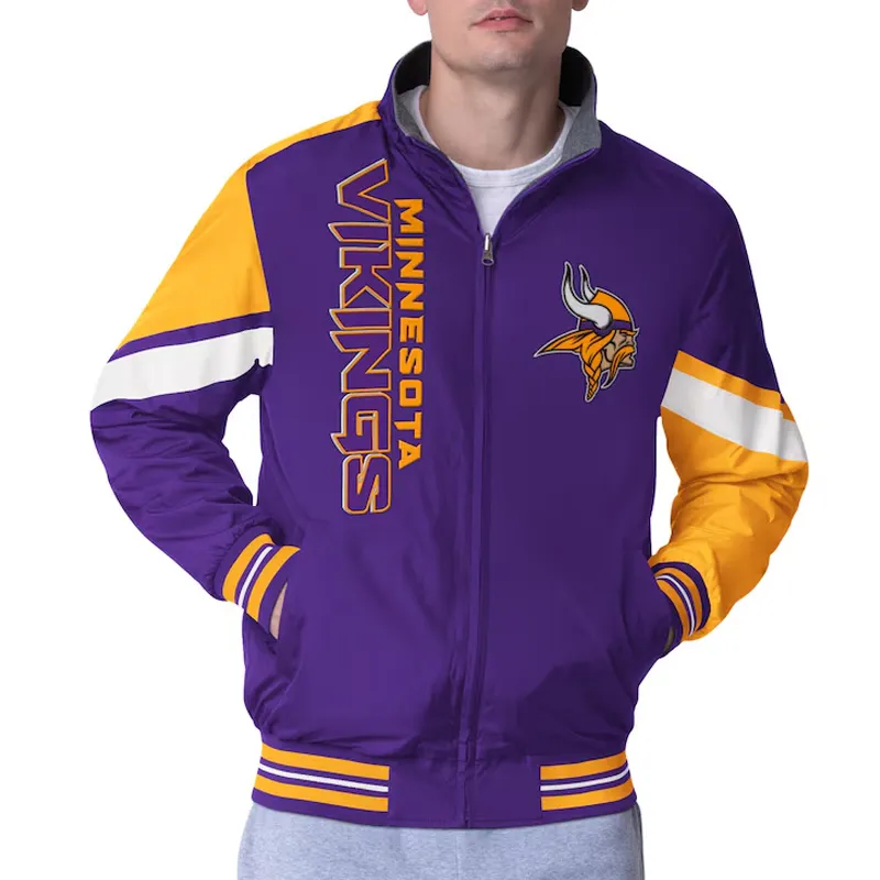 Minnesota Vikings Strong Arm Purple Full-Zip Jacket Minnesota Vikings Strong Arm Purple Full-Zip Jacket
