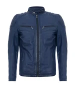 Modern Fit Real Leather Motorcycle Jacket