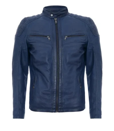 Modern Fit Real Leather Motorcycle Jacket
