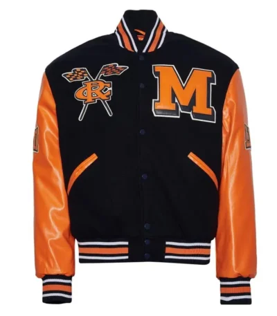 Morgan State University Black and Orange Varsity Jacket