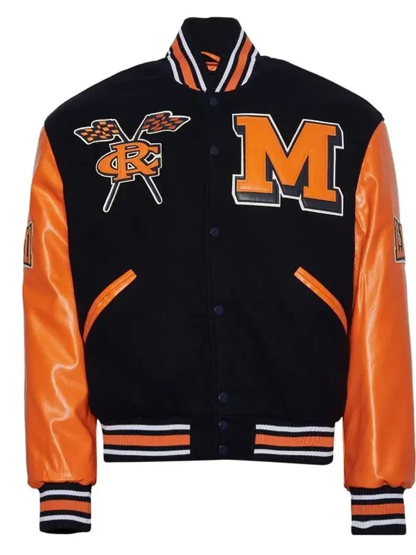 Morgan State University Black and Orange Varsity Jacket