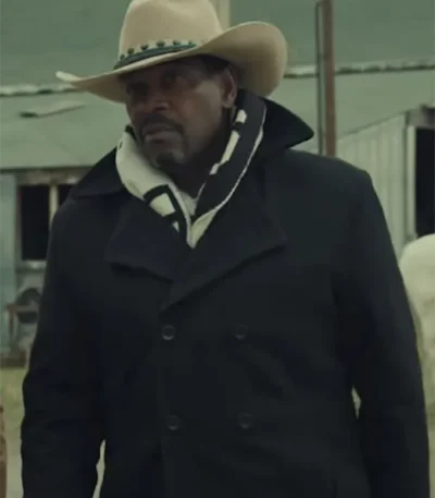 Mykelti Williamson The Last Rodeo Black Wool Peacoat