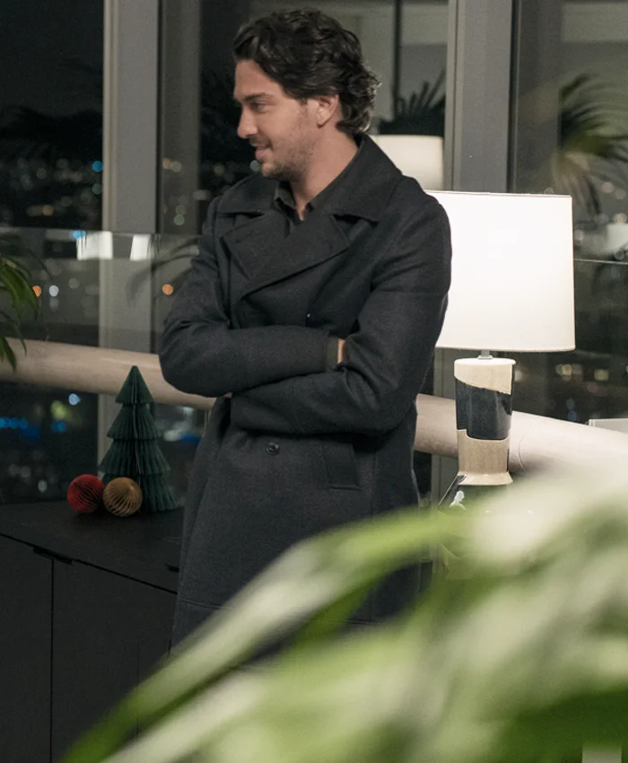 Nat Wolff Play Dirty Black Wool Coat Nat Wolff Play Dirty Black Wool Coat