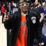 New York Knicks v Atlanta Hawks Spike Lee Black Satin Jacket