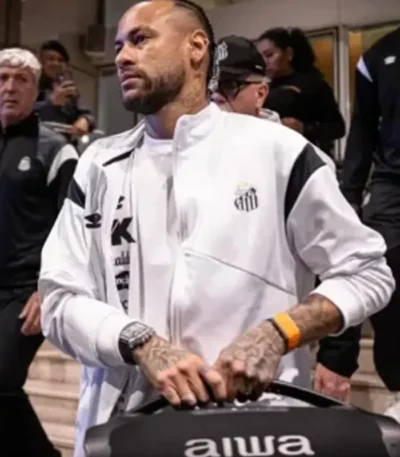 Neymar Santos FC White Track Jacket