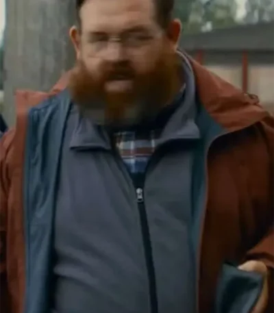 Nick Frost Get Away Brown Jacket