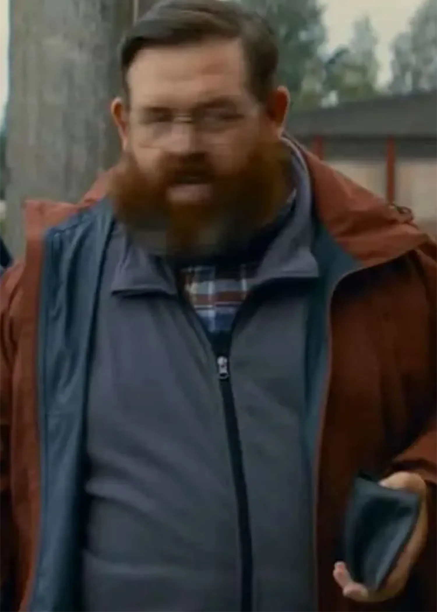 Nick Frost Get Away Brown Jacket Nick Frost Get Away Brown Jacket