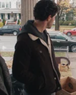 Nick Jonas The Good Half 2024 Brown Shearling Jacket
