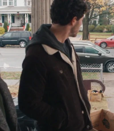 Nick Jonas The Good Half 2024 Brown Shearling Jacket