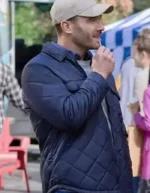 Notes of Autumn Luke Macfarlane Blue Quilted Jacket