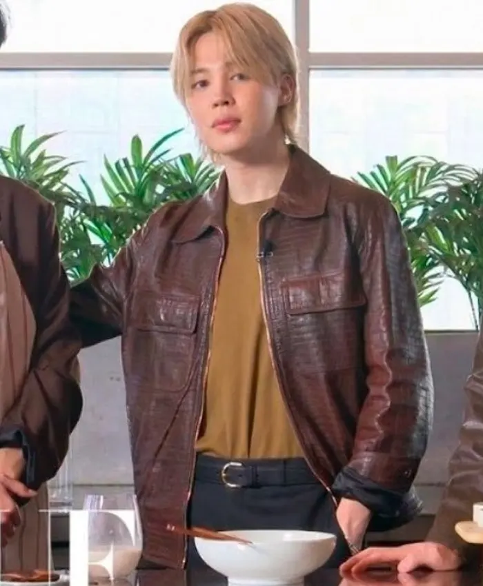 Now Serving Jimin Brown Jacket Now Serving Jimin Brown Jacket