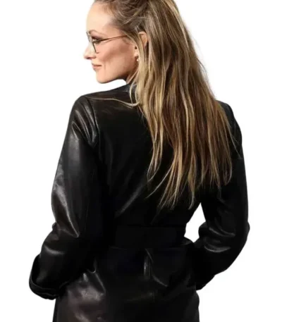 I Want Your Sex Olivia Wilde Leather Trench Coat