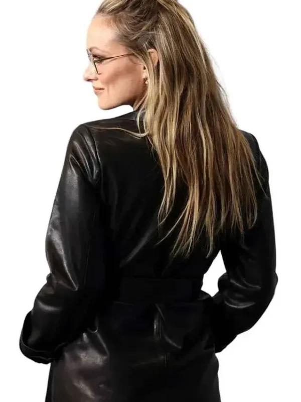 I Want Your Sex Olivia Wilde Leather Trench Coat