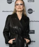 I Want Your Sex Olivia Wilde Leather Trench Coat