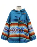 Yellowstone Beth Dutton Blue Hooded Wool Coat