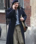 Orlando Bloom Deep Cover Blue Wool Coat