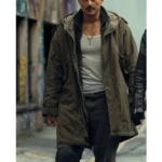 Orlando Bloom Deep Cover Green Cotton Coat