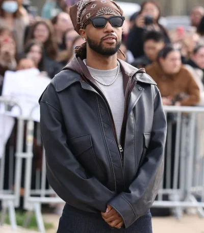 Paris Fashion Week Metro Boomin Leather Jacket