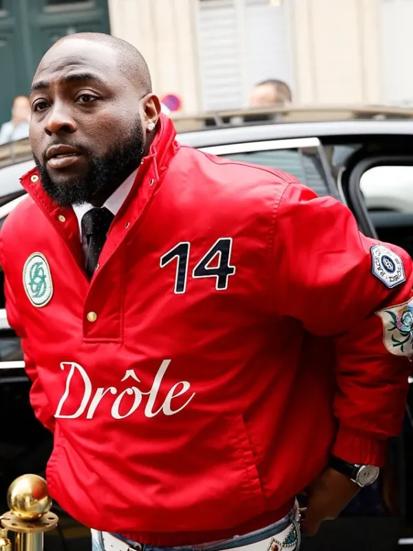 Paris Fashion Week Davido Red Jacket