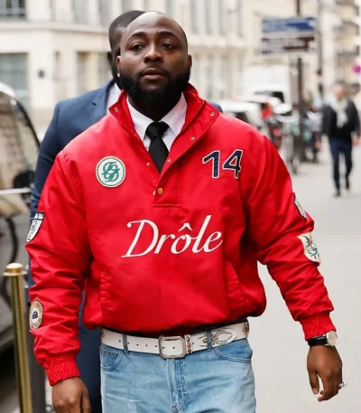 Paris Fashion Week Davido Red Jacket