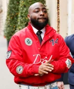 Paris Fashion Week Davido Red Jacket