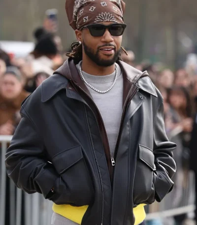 Paris Fashion Week Metro Boomin Leather Jacket