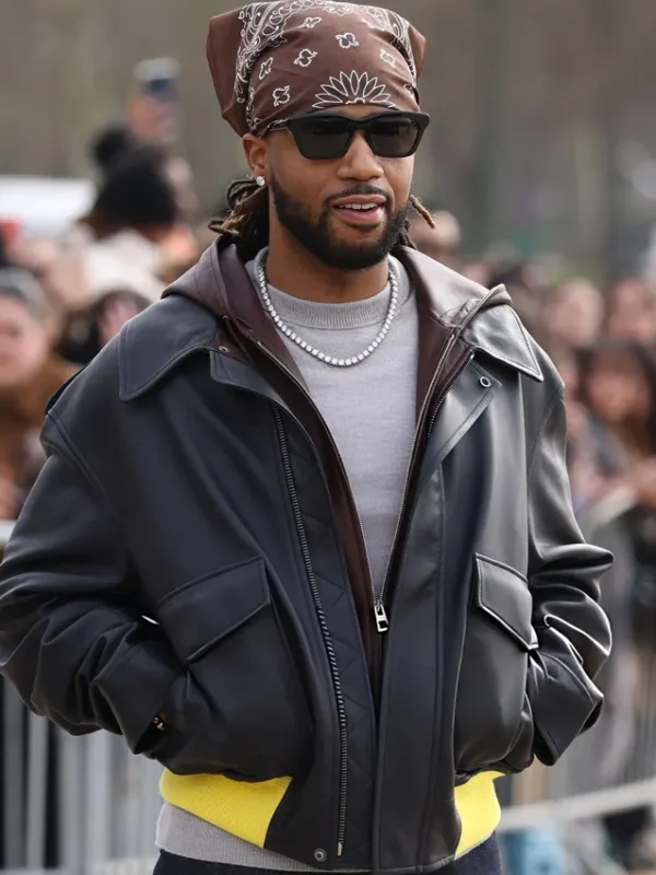 Paris Fashion Week Metro Boomin Leather Jacket